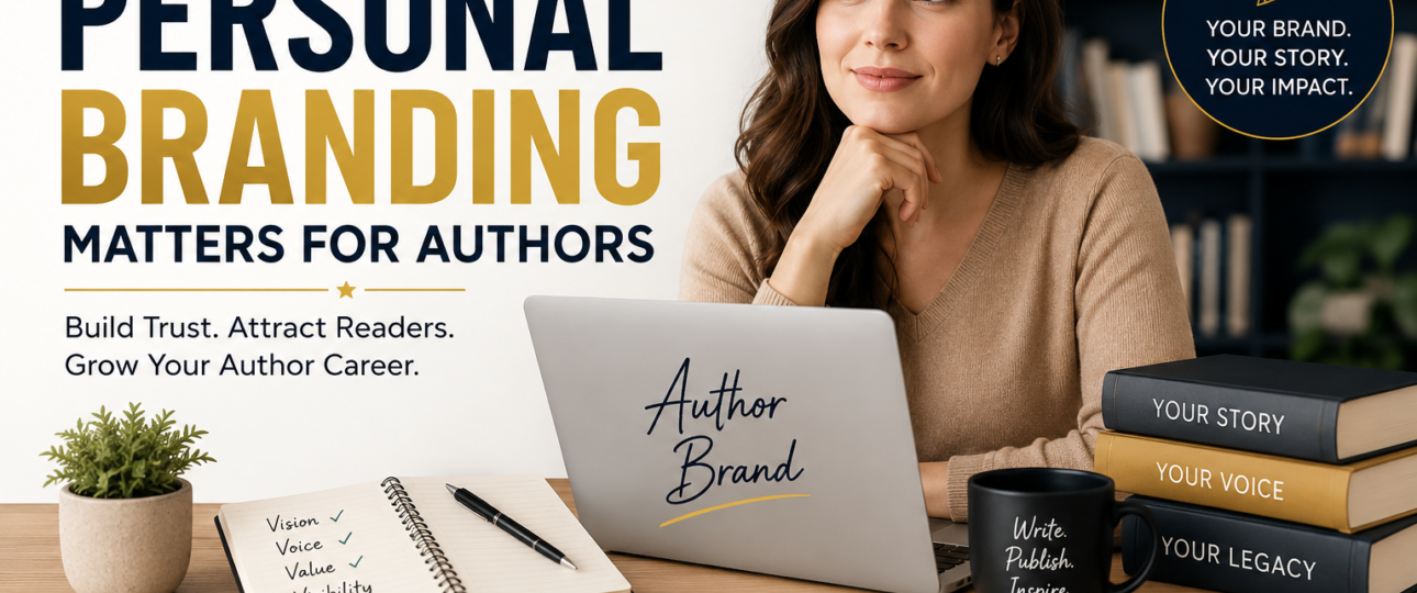 Personal branding for authors guide showing how writers build trust, visibility, and long-term success