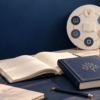 Books, manuscript, calculator, and publishing-planning icons representing the cost of publishing a book